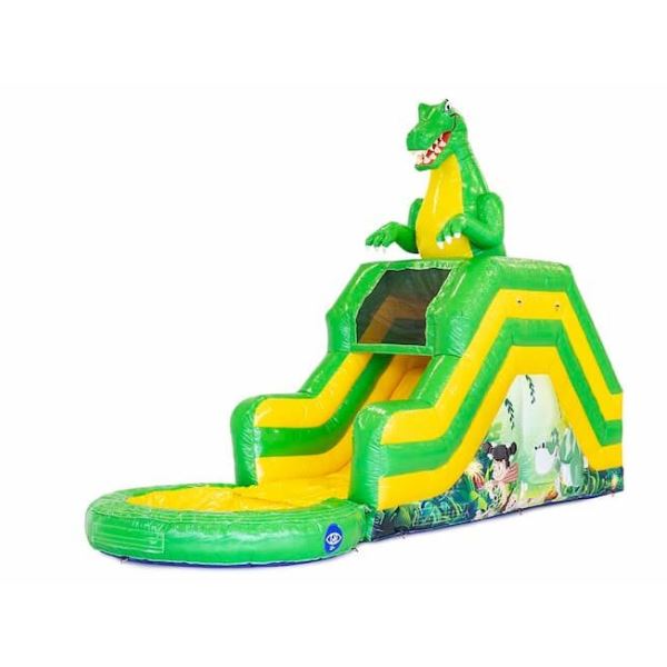 Glijbaan Dino met ballen/waterbad Glijbaan Dino met ballen/waterbad