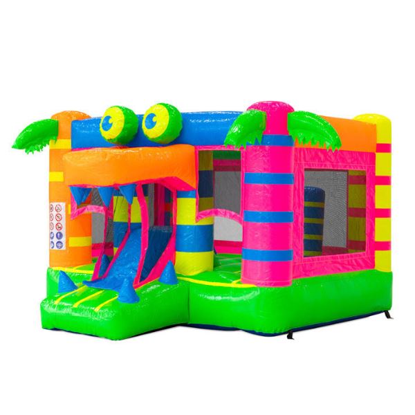 Springkussen mini Krokodil Fluor colours Springkussen mini Krokodil Fluor colours